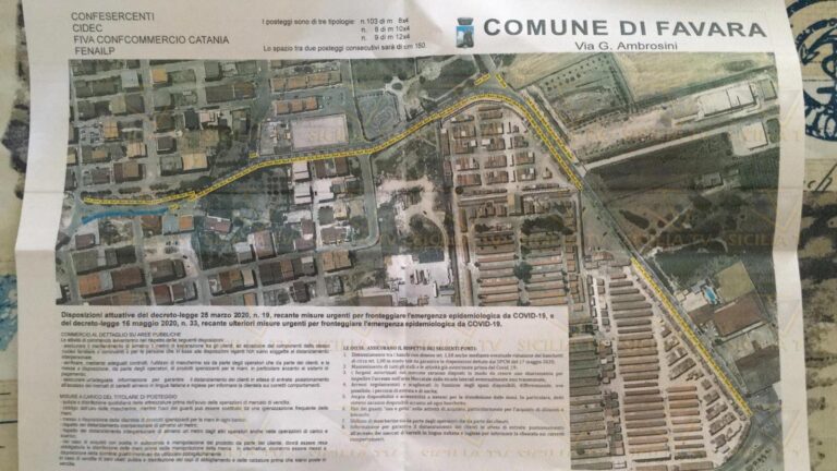 mercato Disposizione mercato settimanale Favara