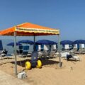 Sedia Job e gazebo per persone con disabilità a Bovo Marina (Montallegro) in provincia di Agrigento