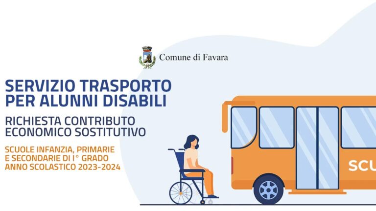 Servizio Trasporto per alunni disabili contributo economico scuole