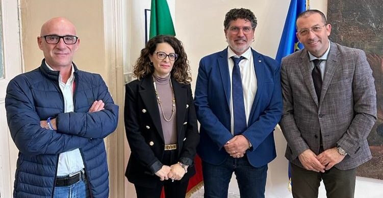 da sx Salvatore Lentini, Elisa Vaccaro, Salvatore Occhipinti e Salvatore Montaperto