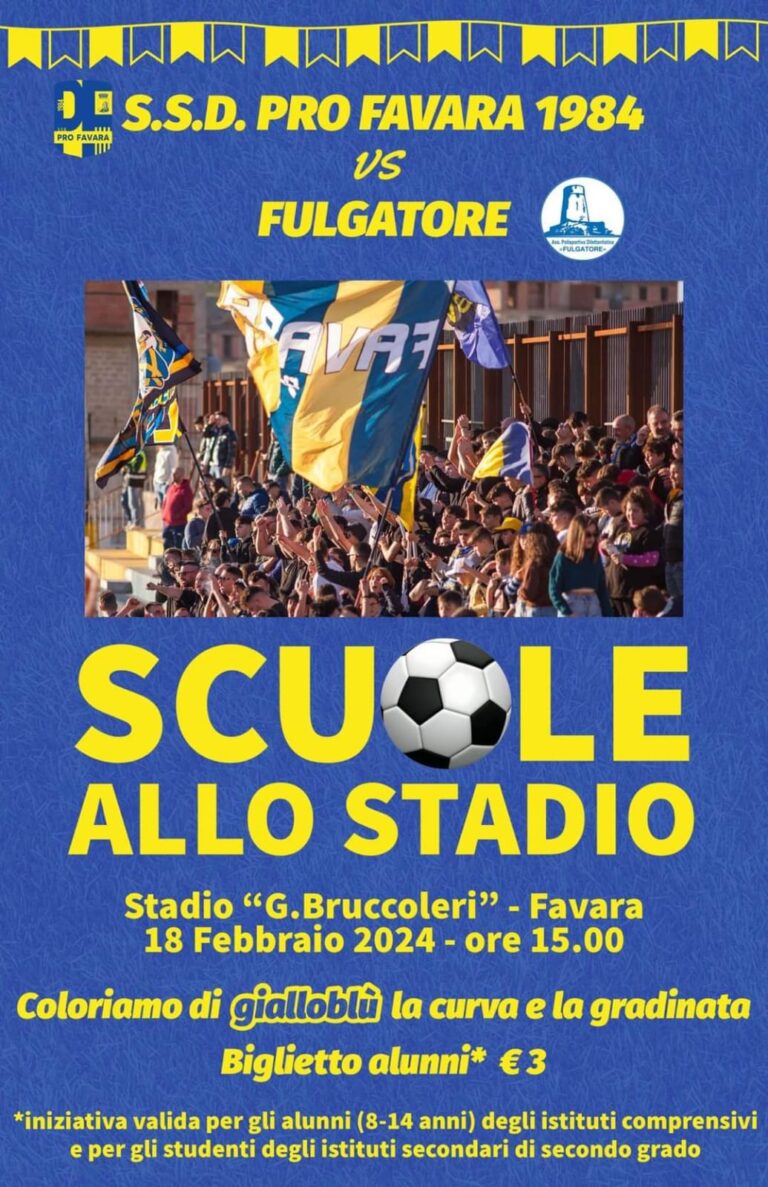 locandina Pro Favara Folgore 18 febbraio 2024