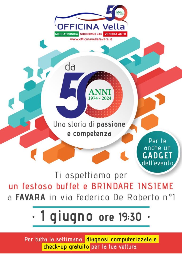Locandina 50 anni Officina Vella