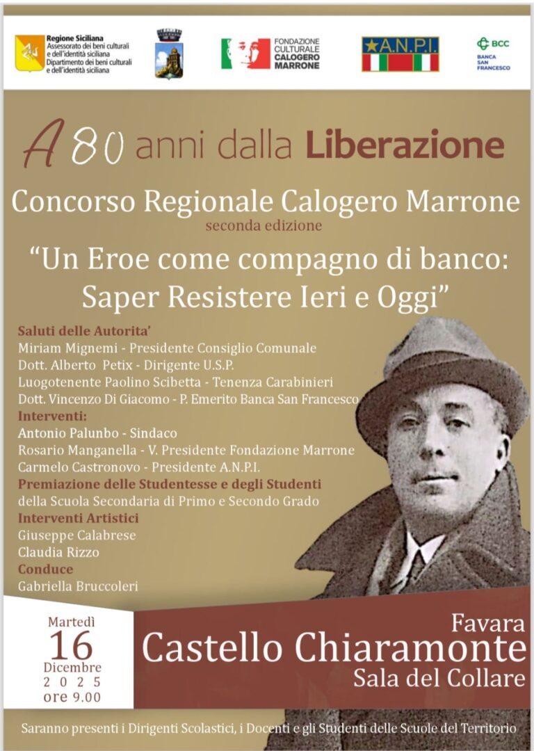 Locandina Calogero Marrone 16 dicembre 2025