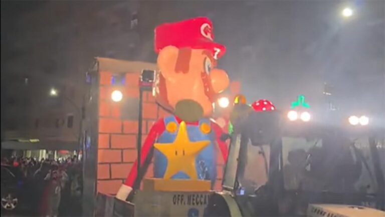 Carnevale Favarese 14 febbraio 2026 sfilata carro SuperMario