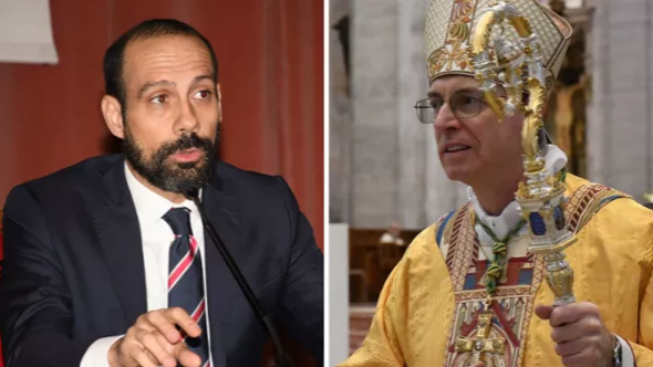 sindaco Pavia, Michele Lissia e vescovo Sanguineti