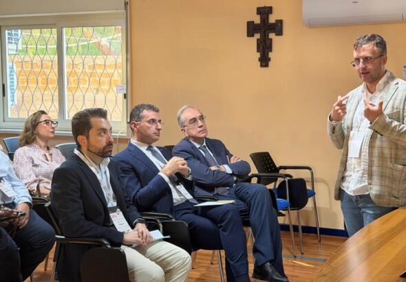 In prima fila tra il pubblico, da sx, Manno, Pappalardo e Pace